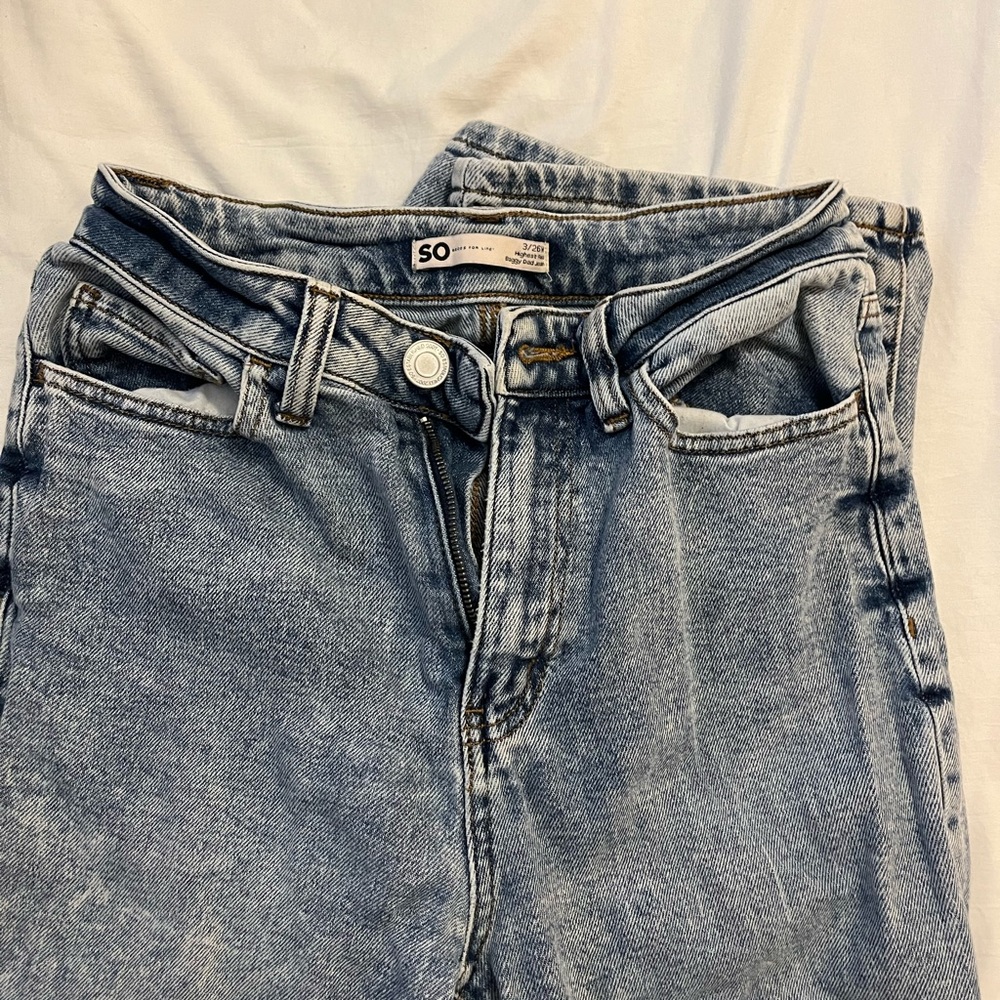 SO Women's High Rise Light Blue Jeans